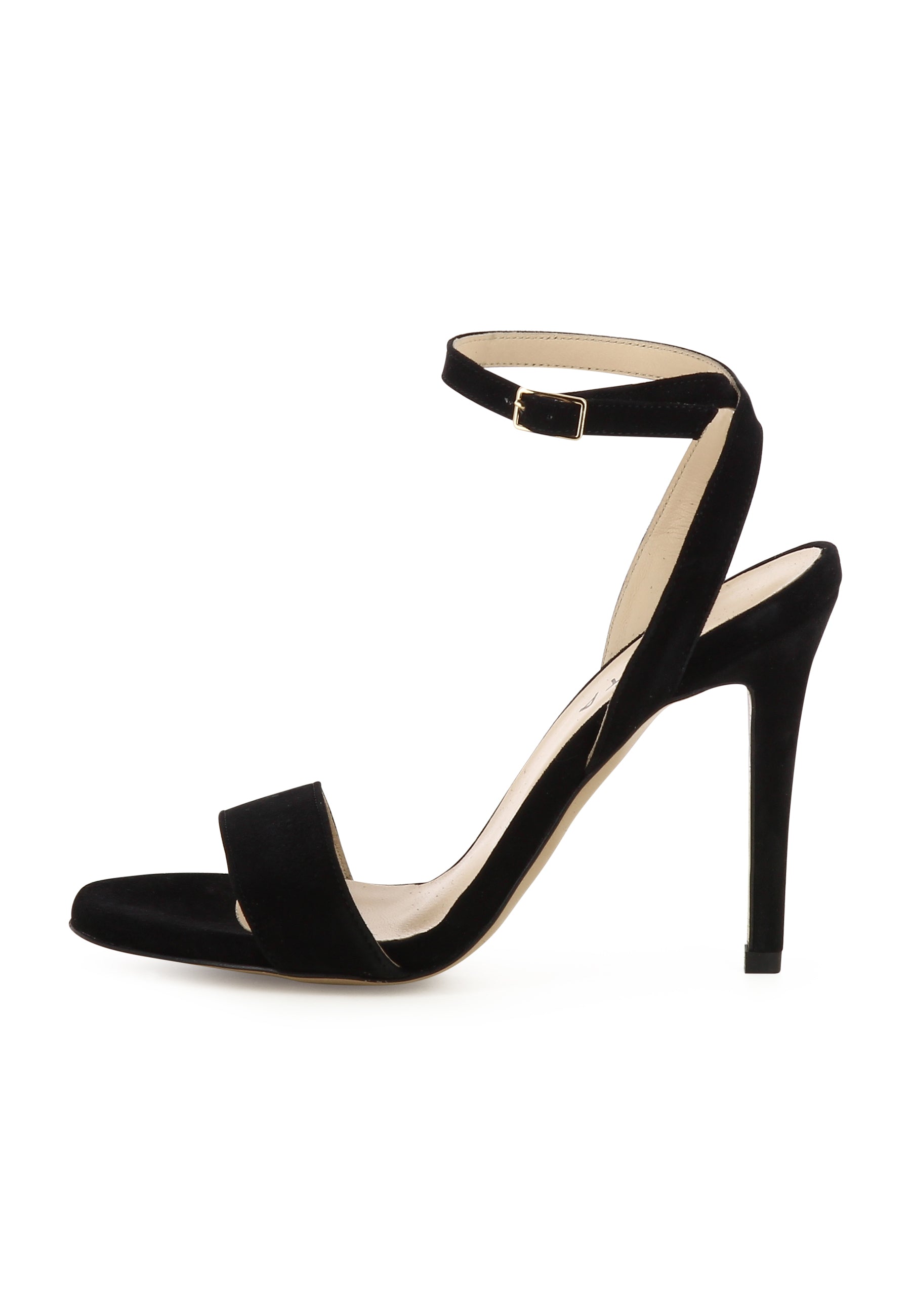 EVA Damen Sandalette  -  Rauleder Schwarz