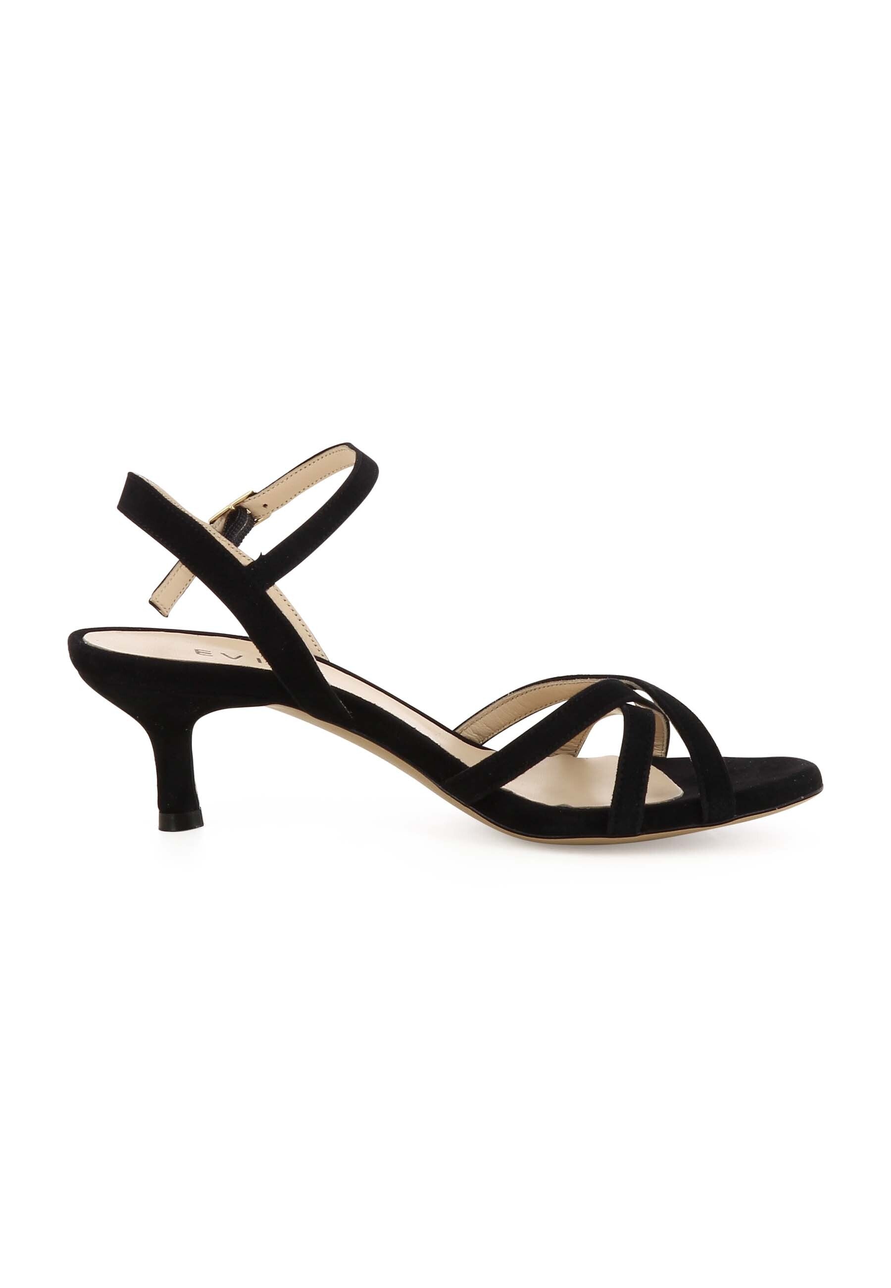 GIOIA Damen Sandalette  -  Rauleder Schwarz