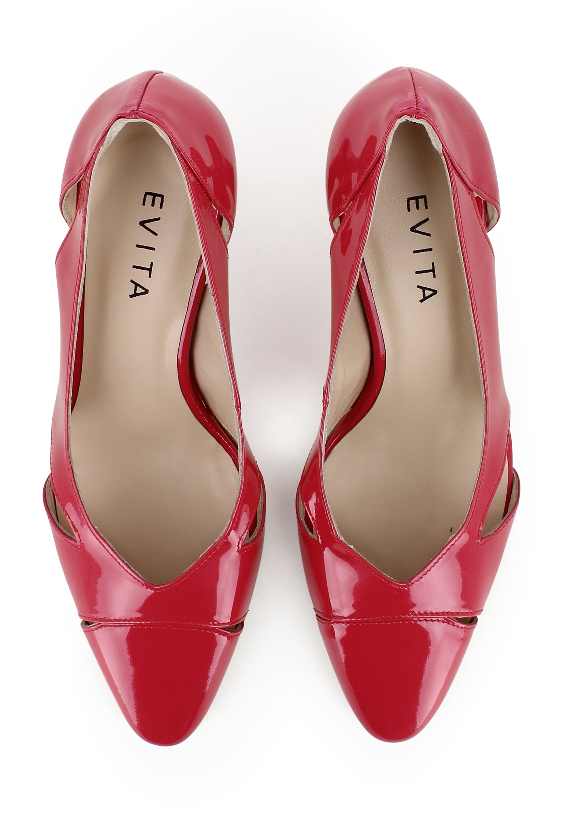 VITA Damen Pumps  -  Lackleder Rot
