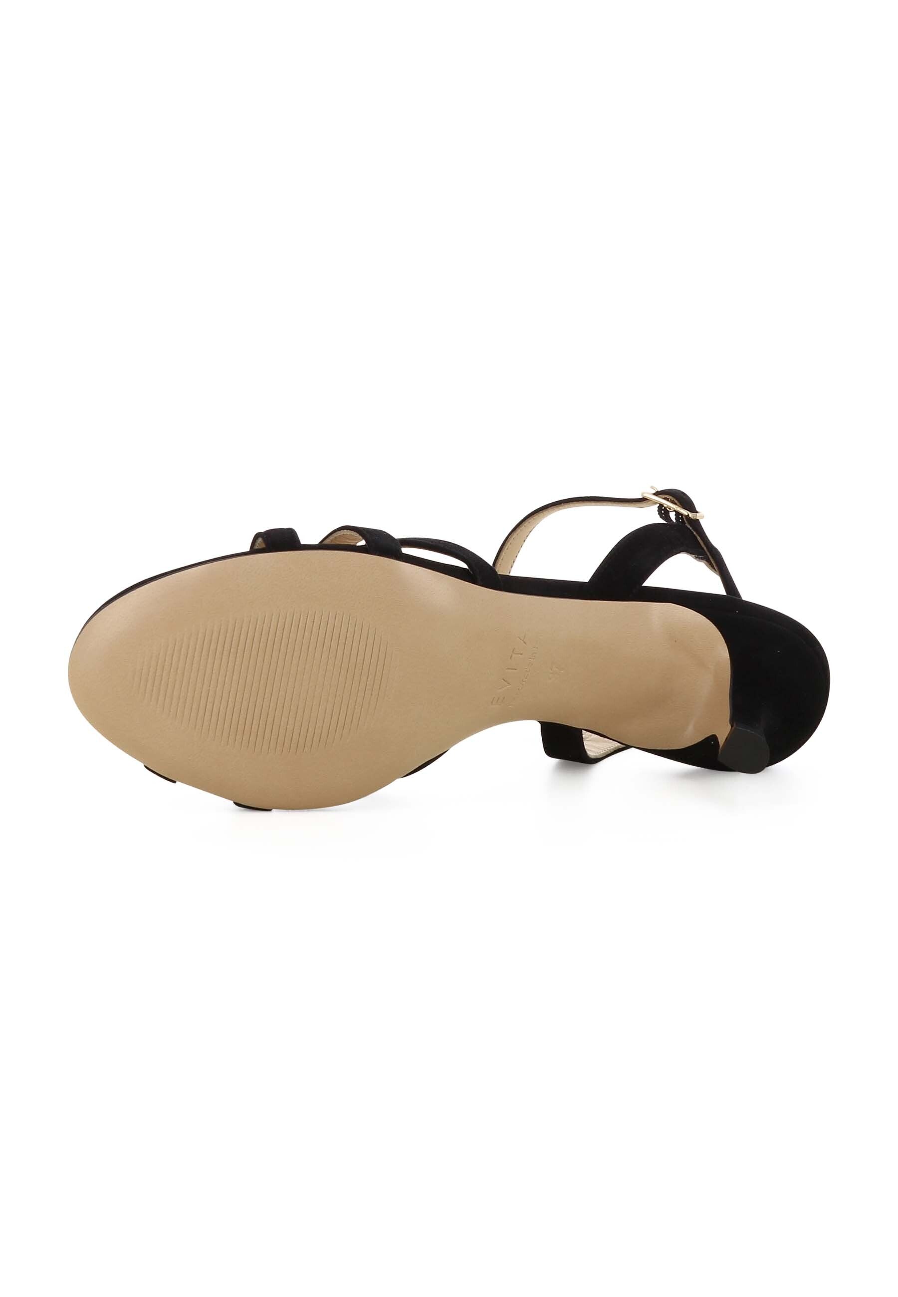 GIOIA Damen Sandalette  -  Rauleder Schwarz