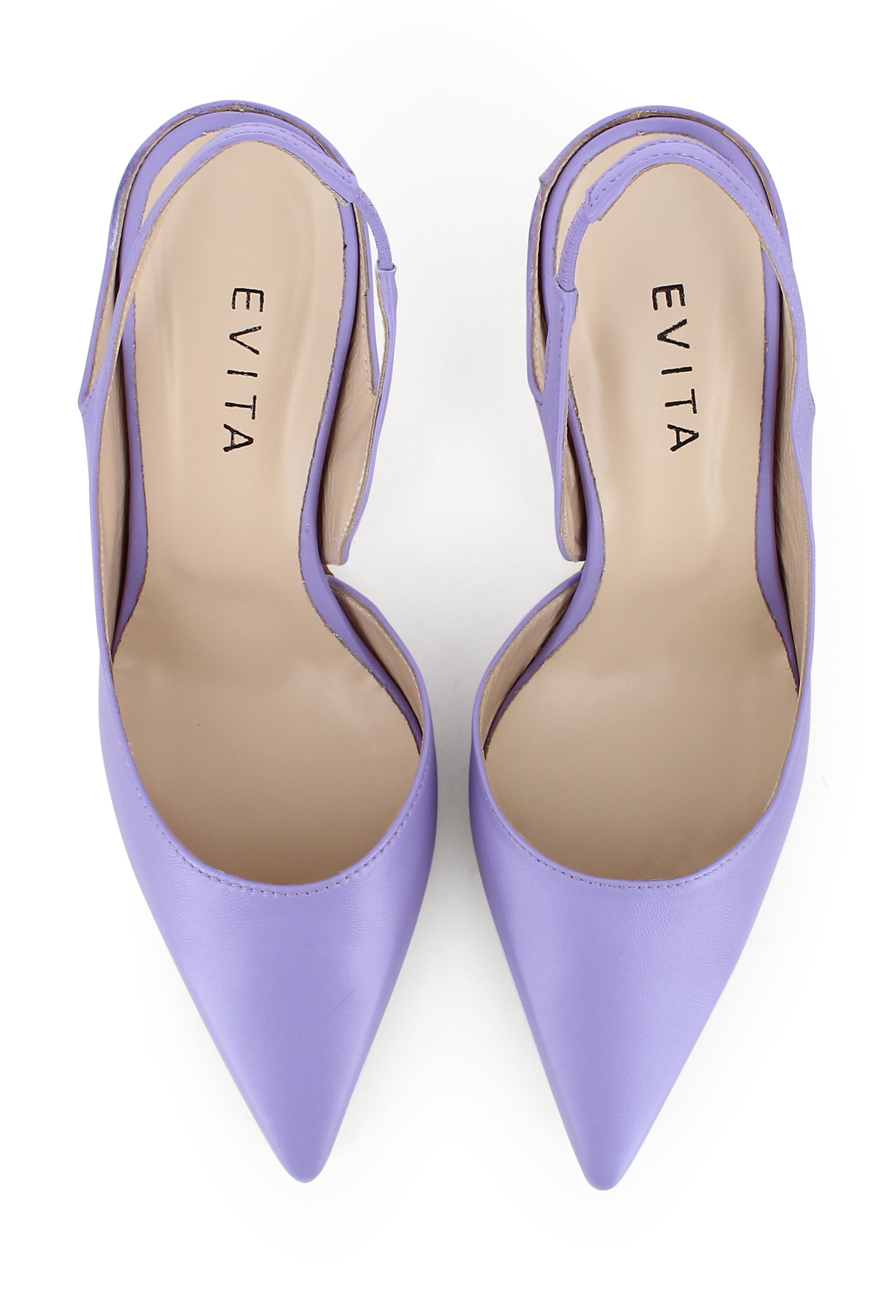 PENELOPE Damen Sling Pumps  -  Glattleder Lila