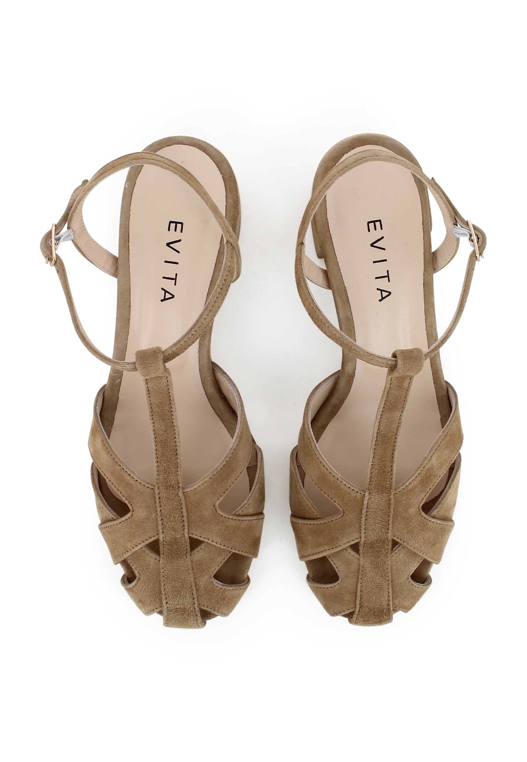 OLGA Damen Sandalette  -  Rauleder Braun