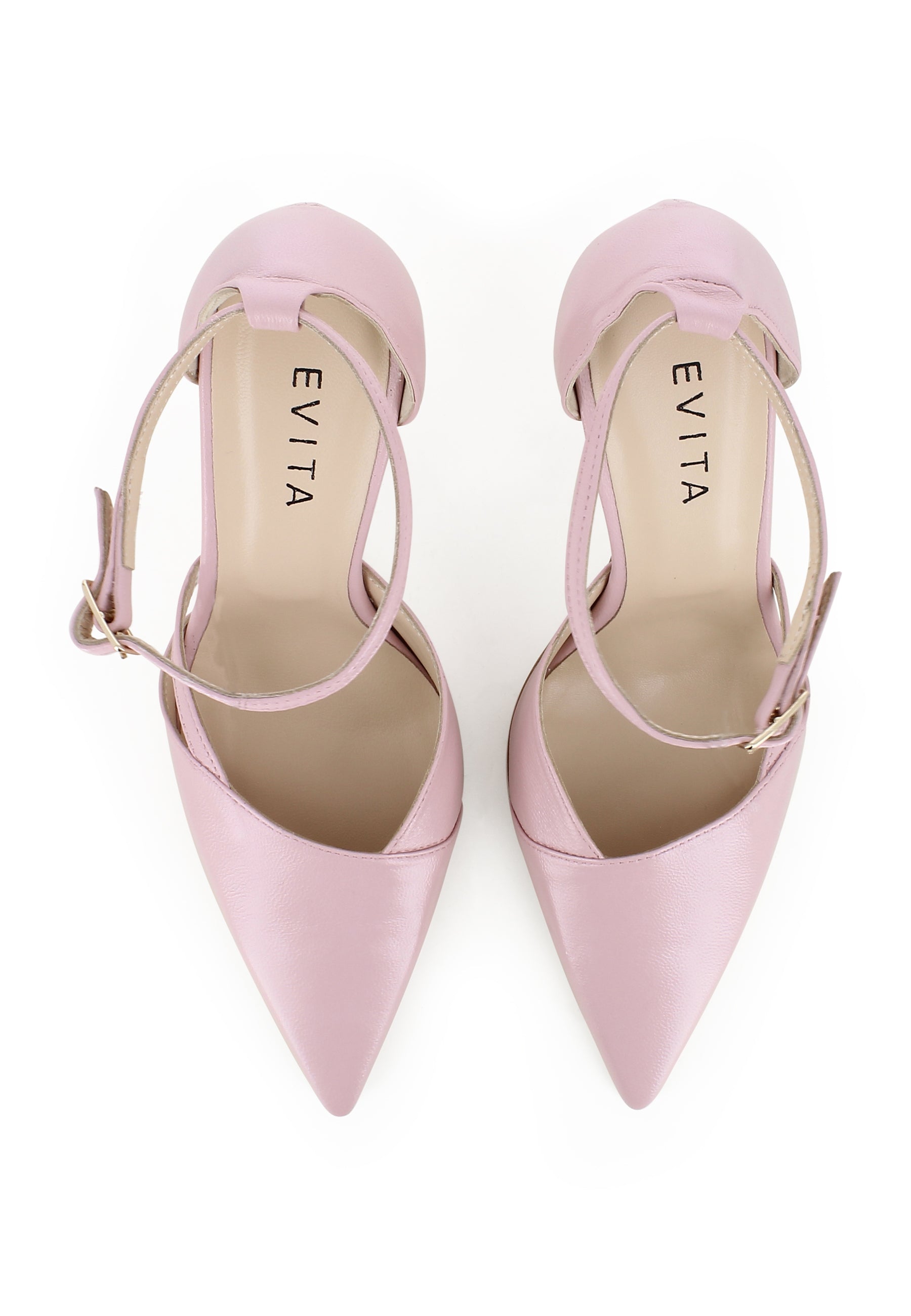 PIA Damen Pumps Halboffen  -  Glattleder Rosa