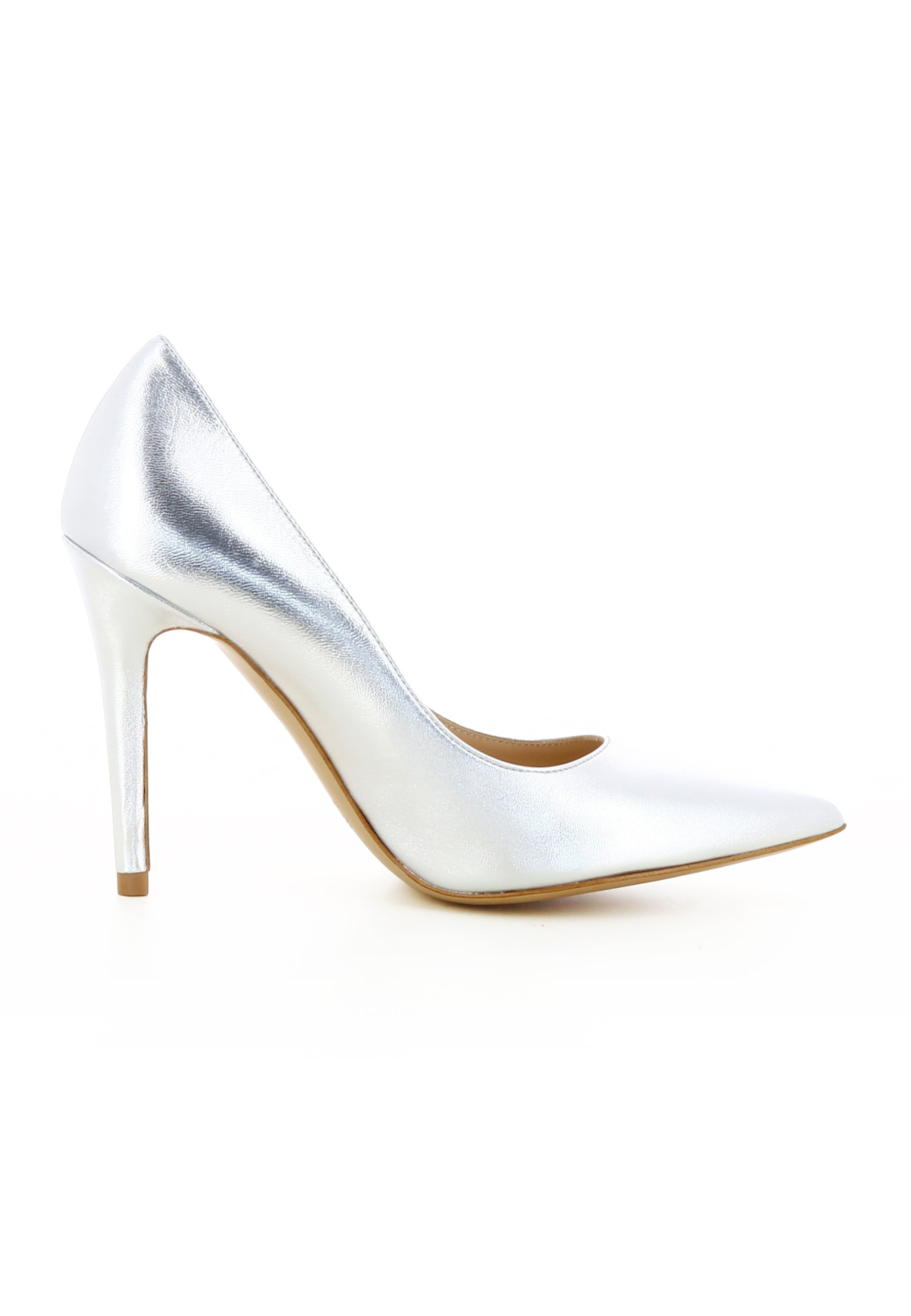 ALINA Damen Pumps  -  Glattleder Silber