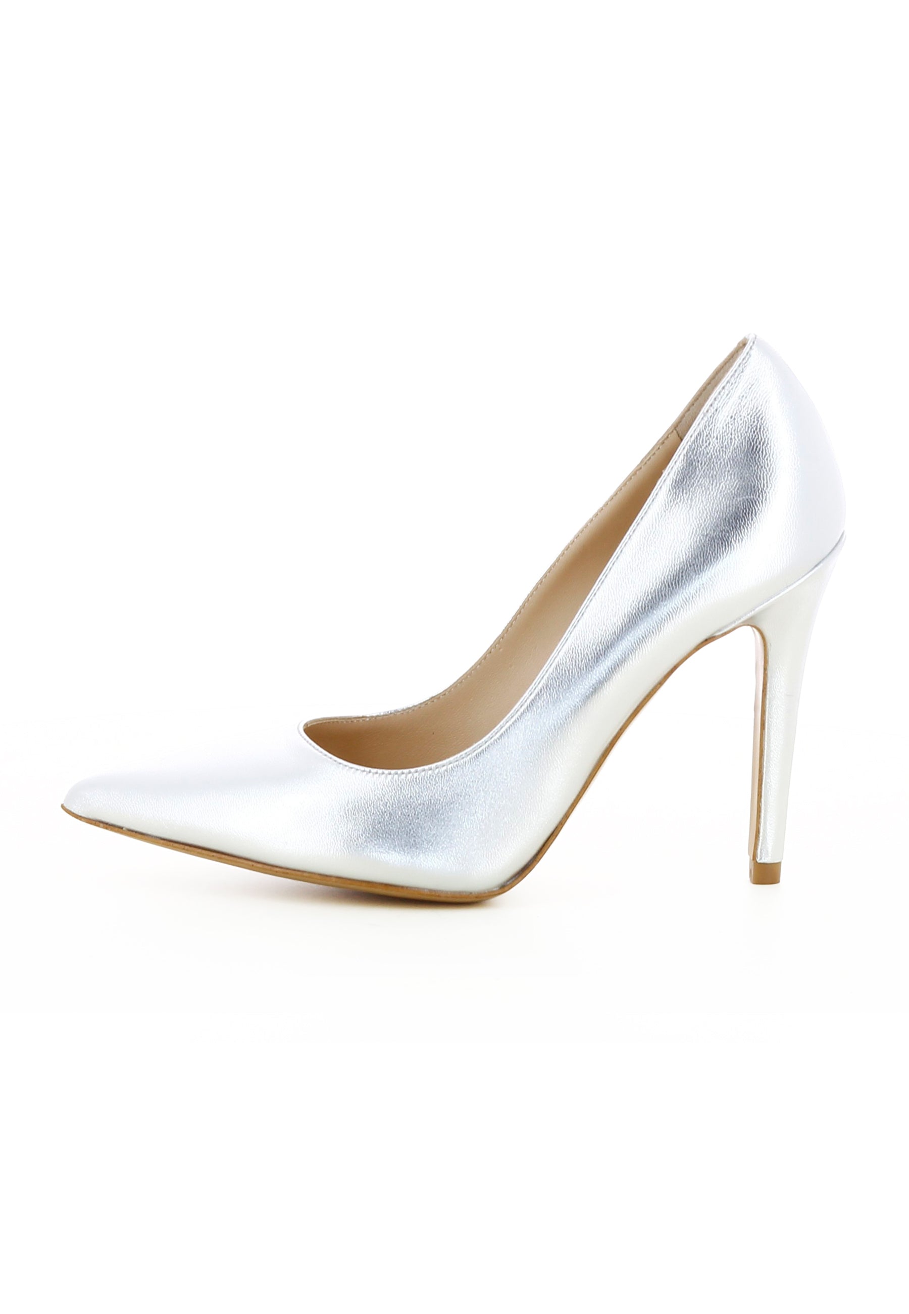 ALINA Damen Pumps  -  Glattleder Silber