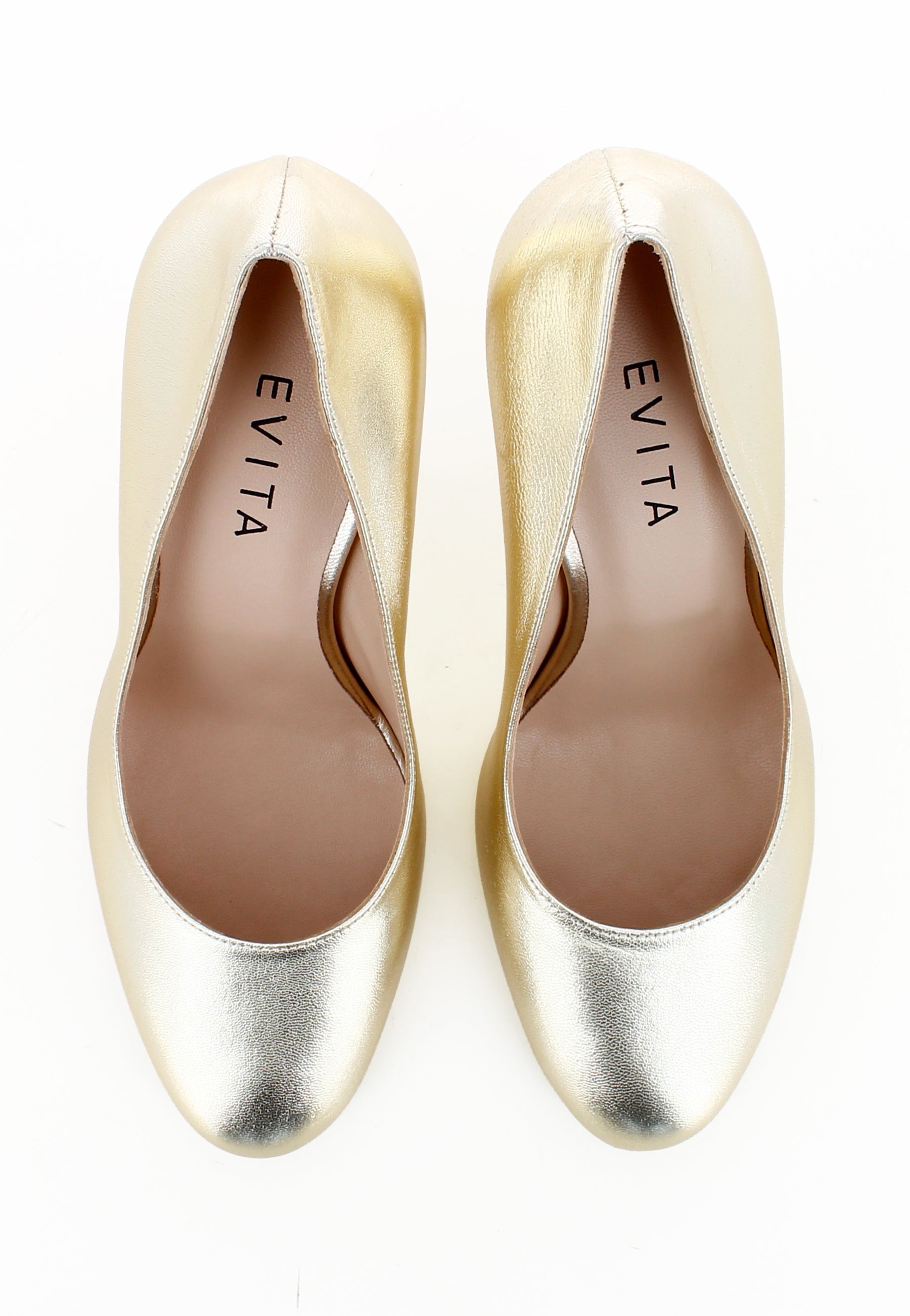 CRISTINA Damen Pumps  -  Glattleder Gold