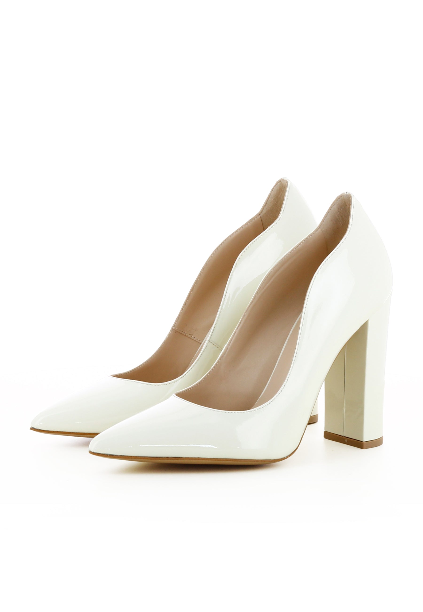 ALINA Damen Pumps  -  Lackleder Creme