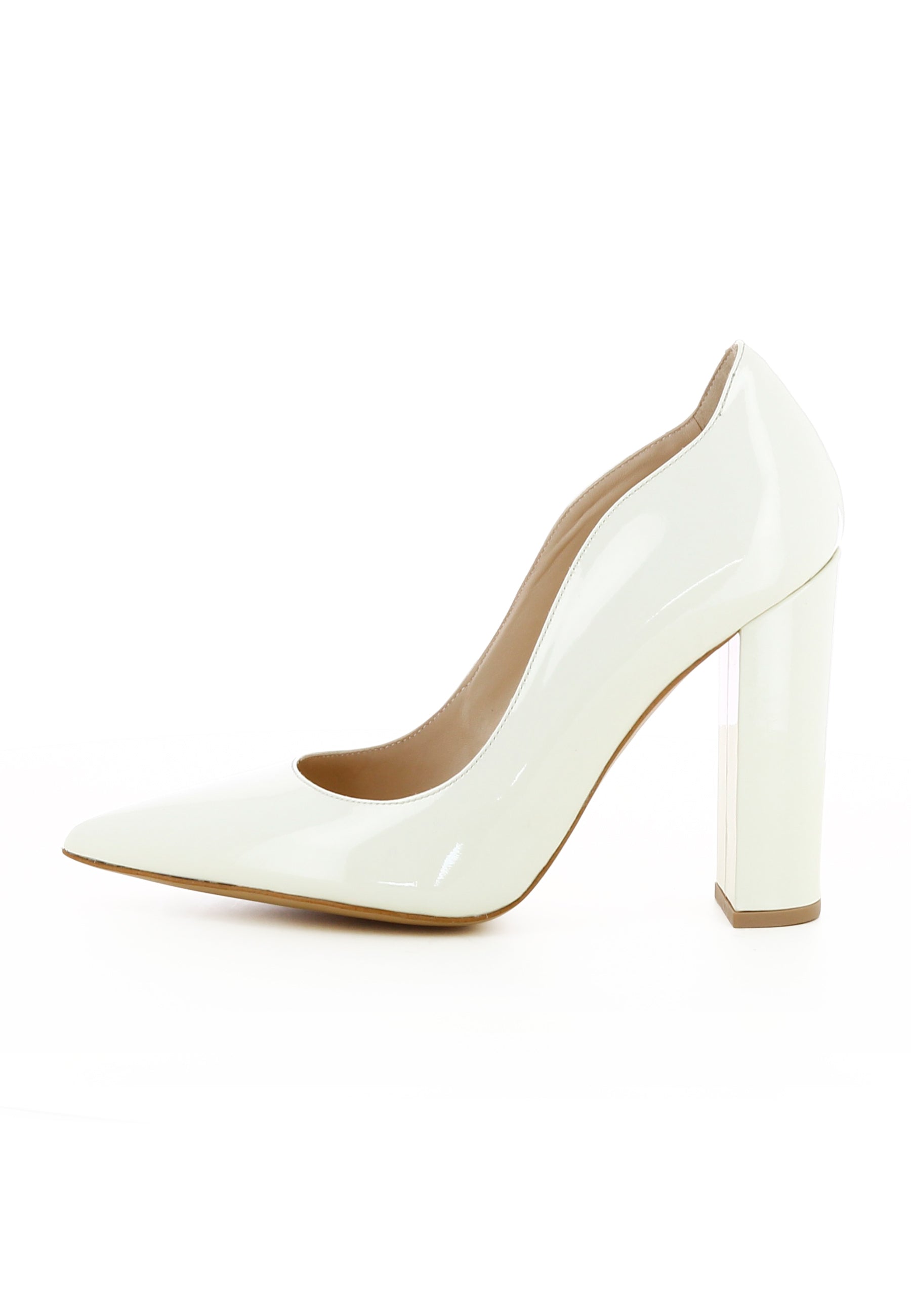 ALINA Damen Pumps  -  Lackleder Creme