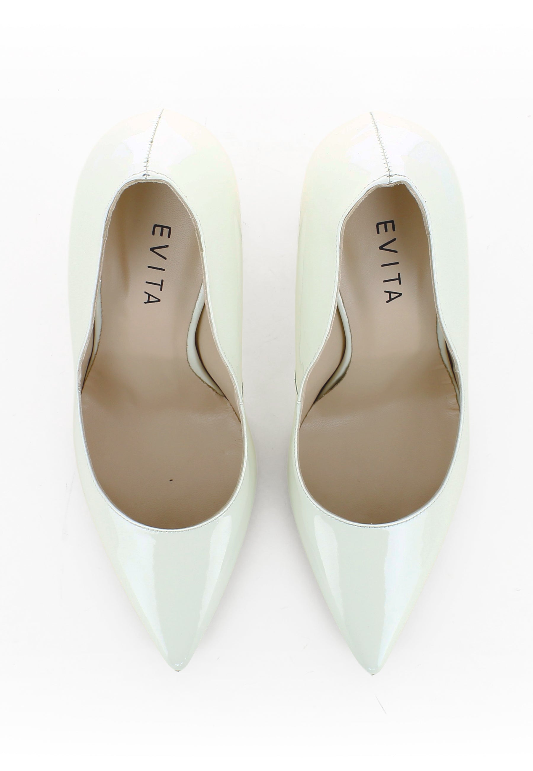 ALINA Damen Pumps  -  Lackleder Creme