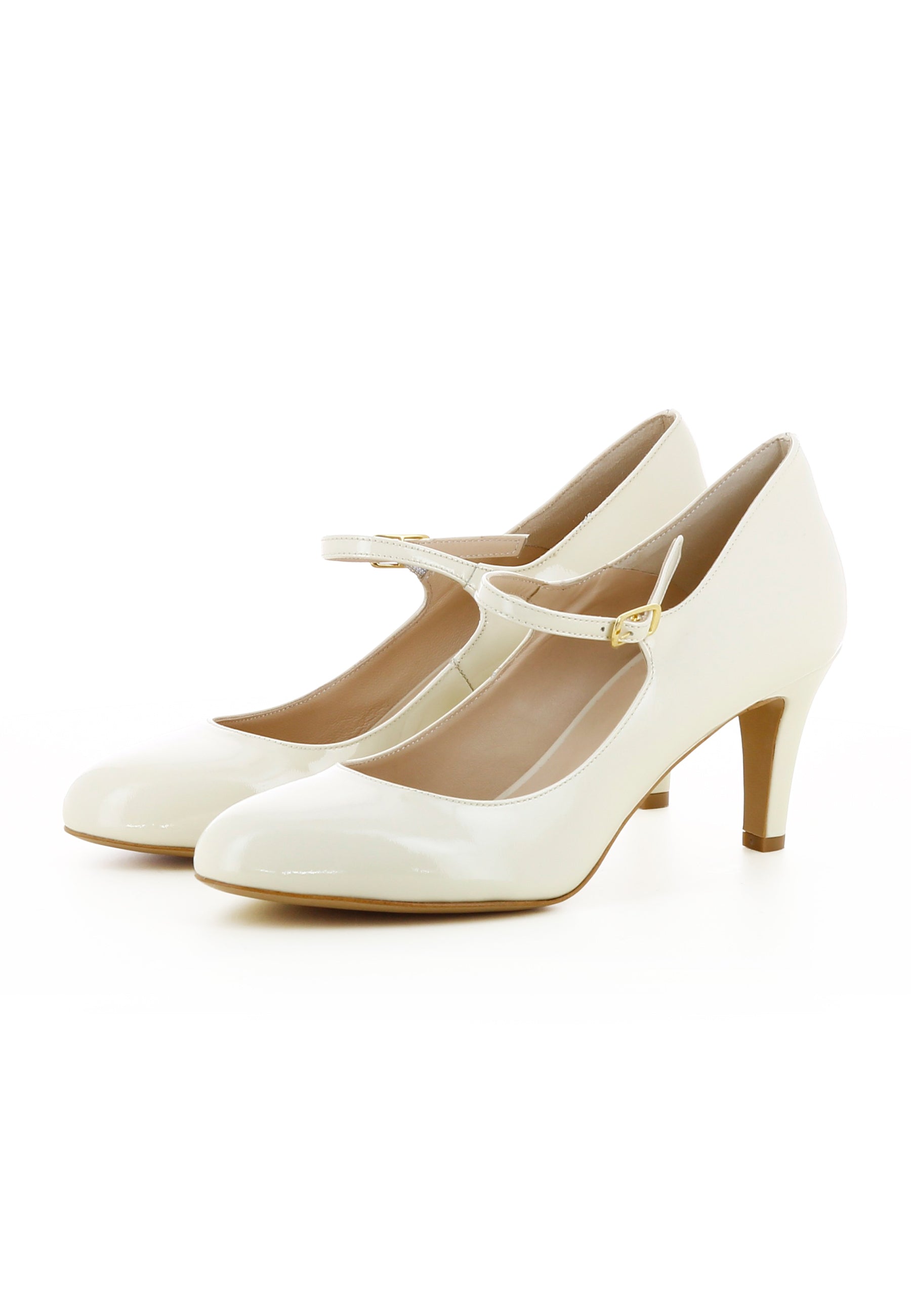 BIANCA Damen Pumps  -  Lackleder Beige