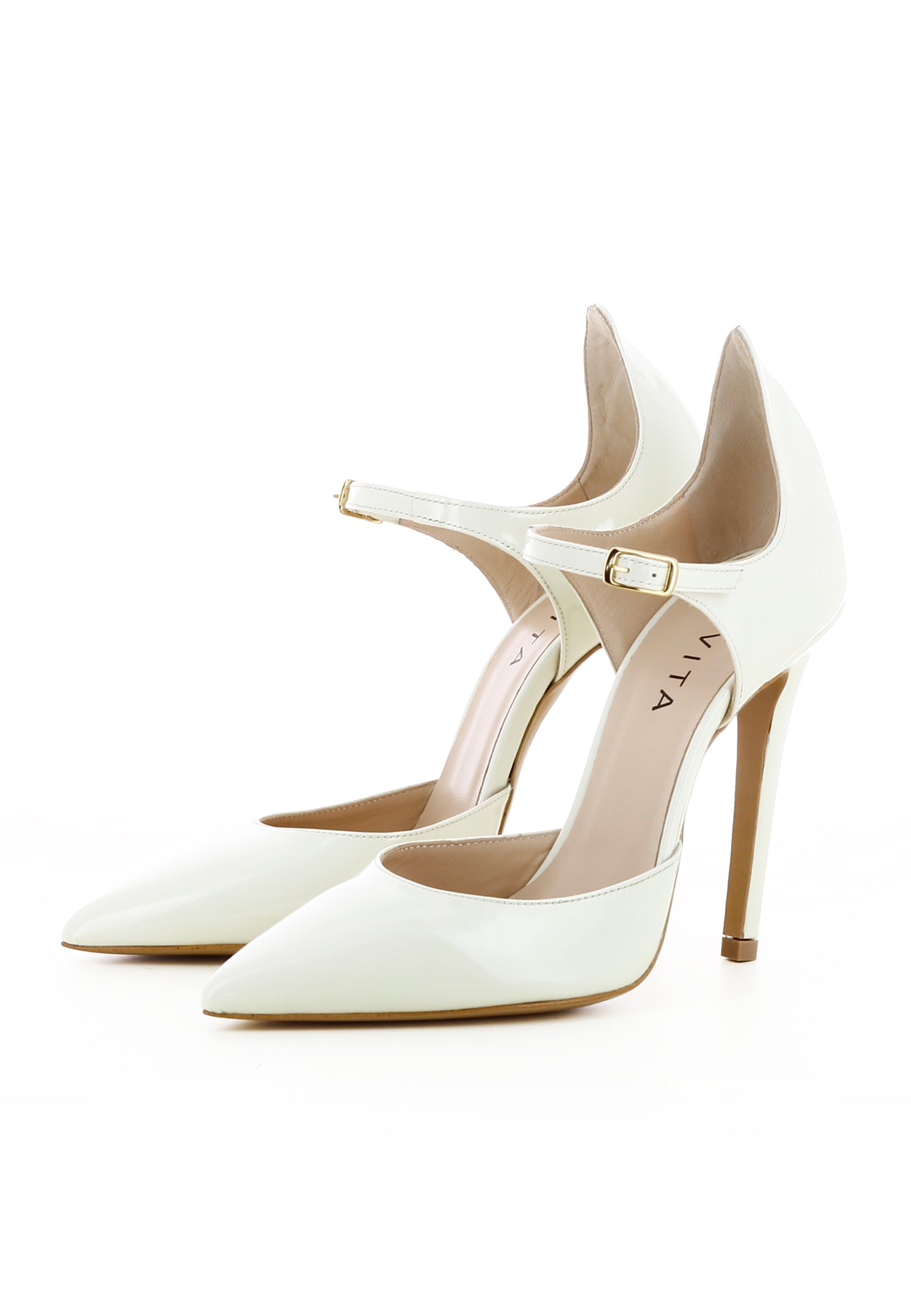 LISA Damen Pumps Halboffen  -  Lackleder Creme