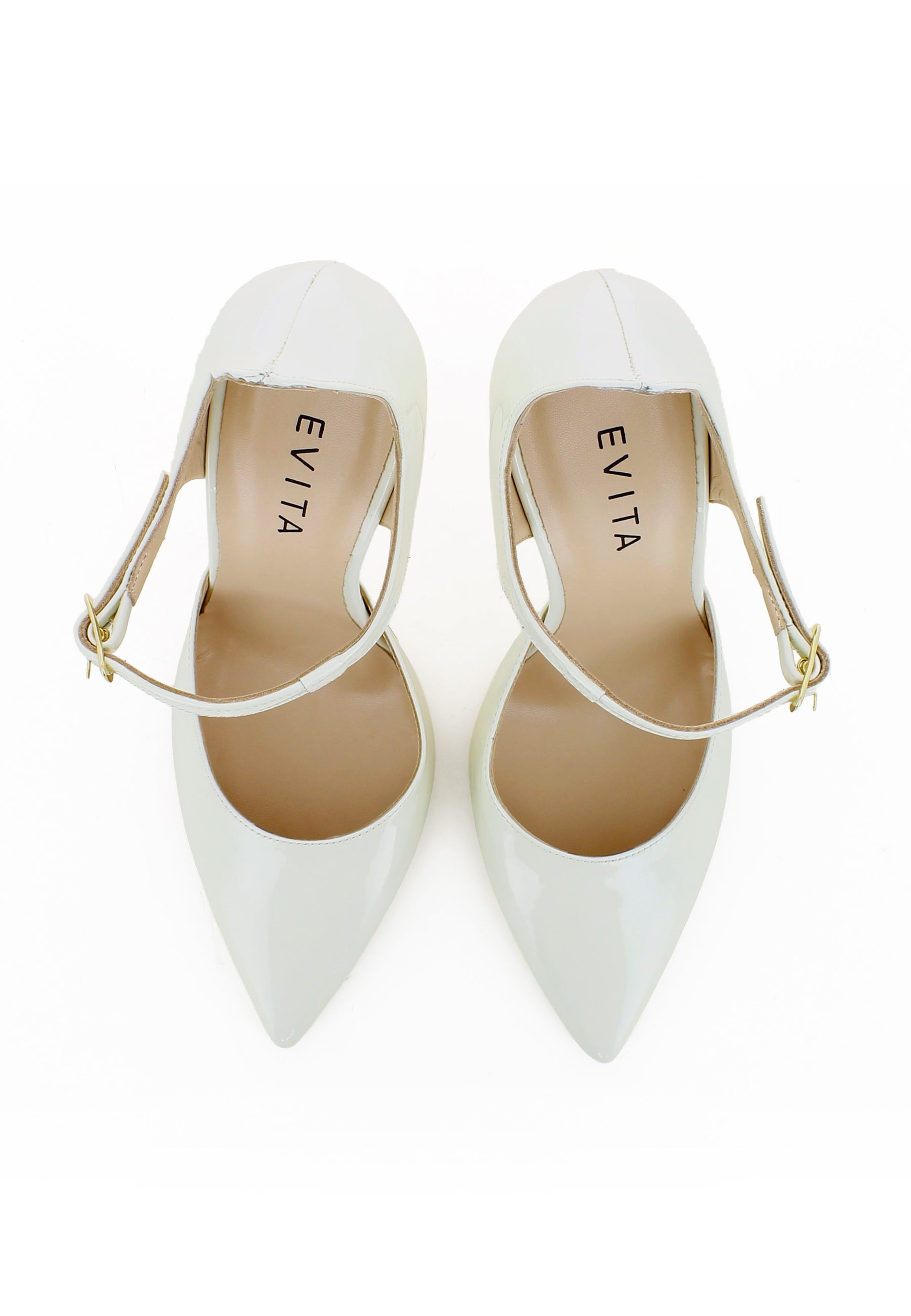 LISA Damen Pumps Halboffen  -  Lackleder Creme