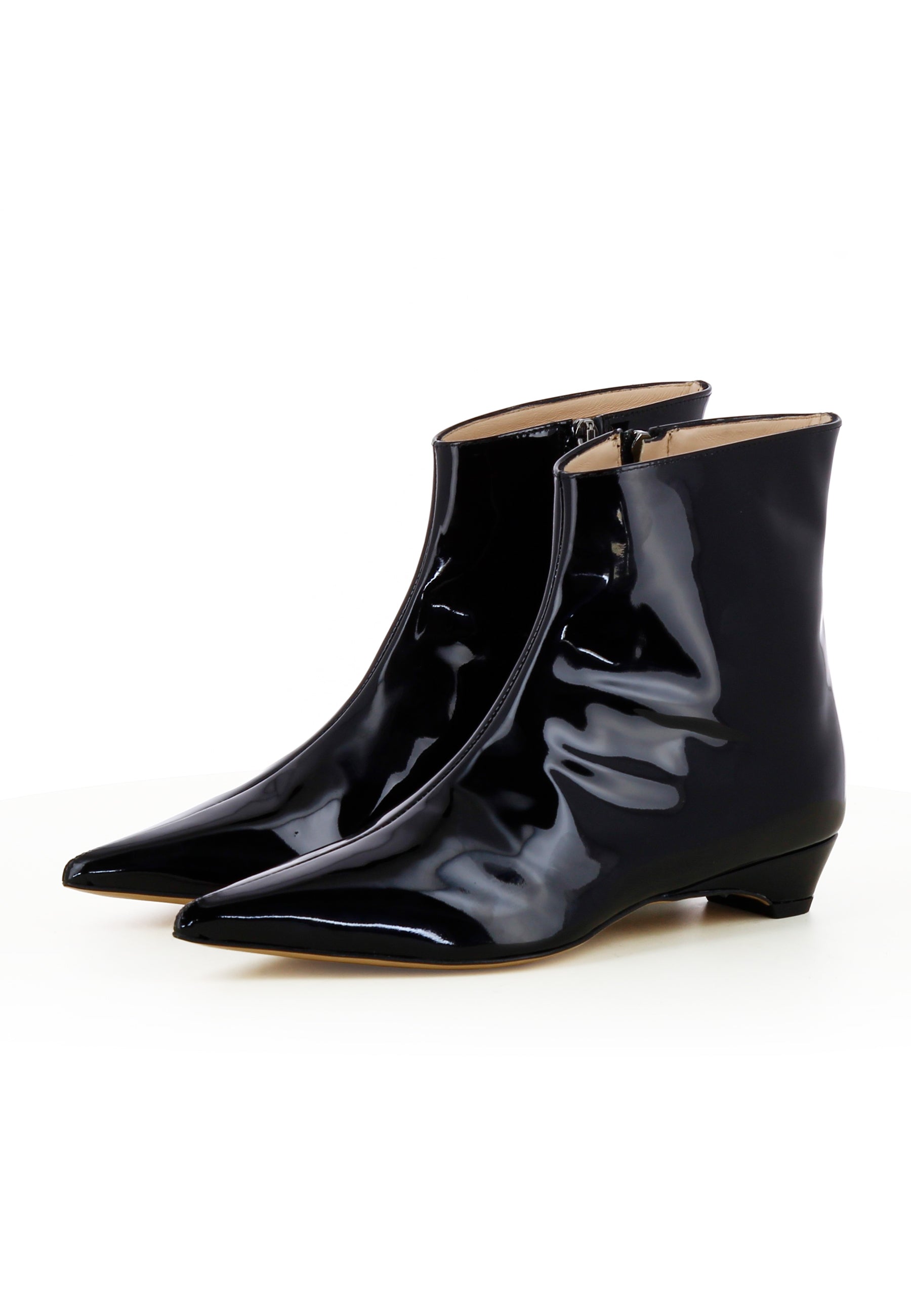 ROSALBA Damen Stiefelette  -  Glattleder Schwarz