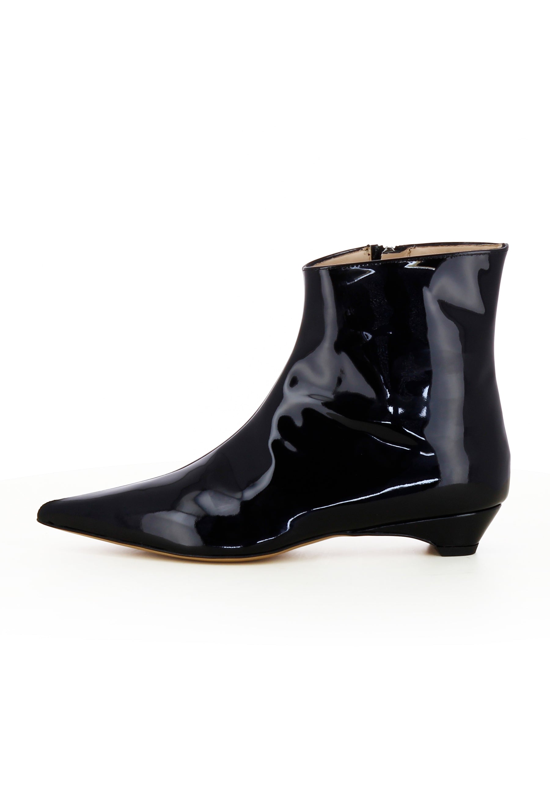 ROSALBA Damen Stiefelette  -  Glattleder Schwarz