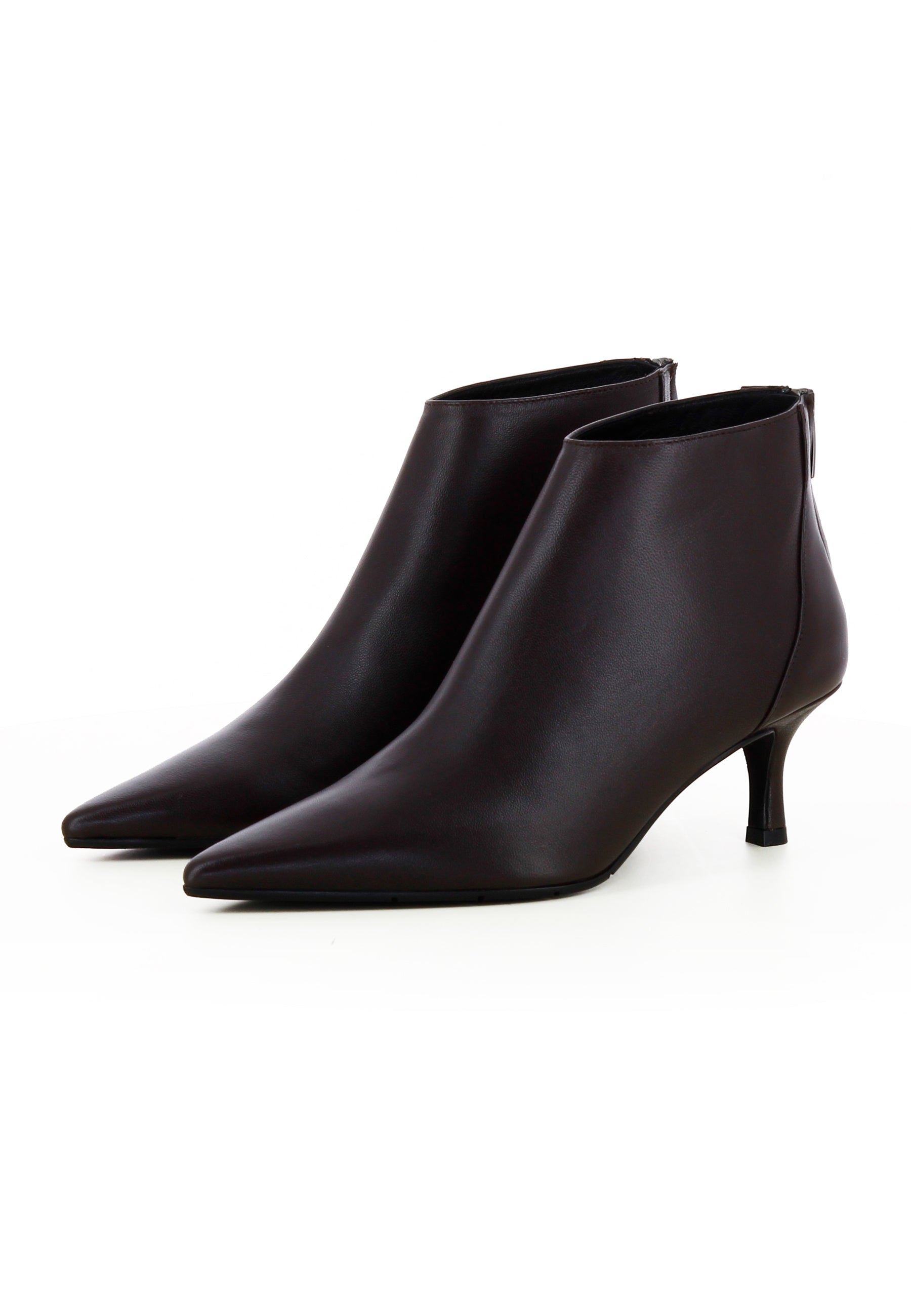 PERLA Damen Stiefelette  -  Glattleder Dunkelgrau