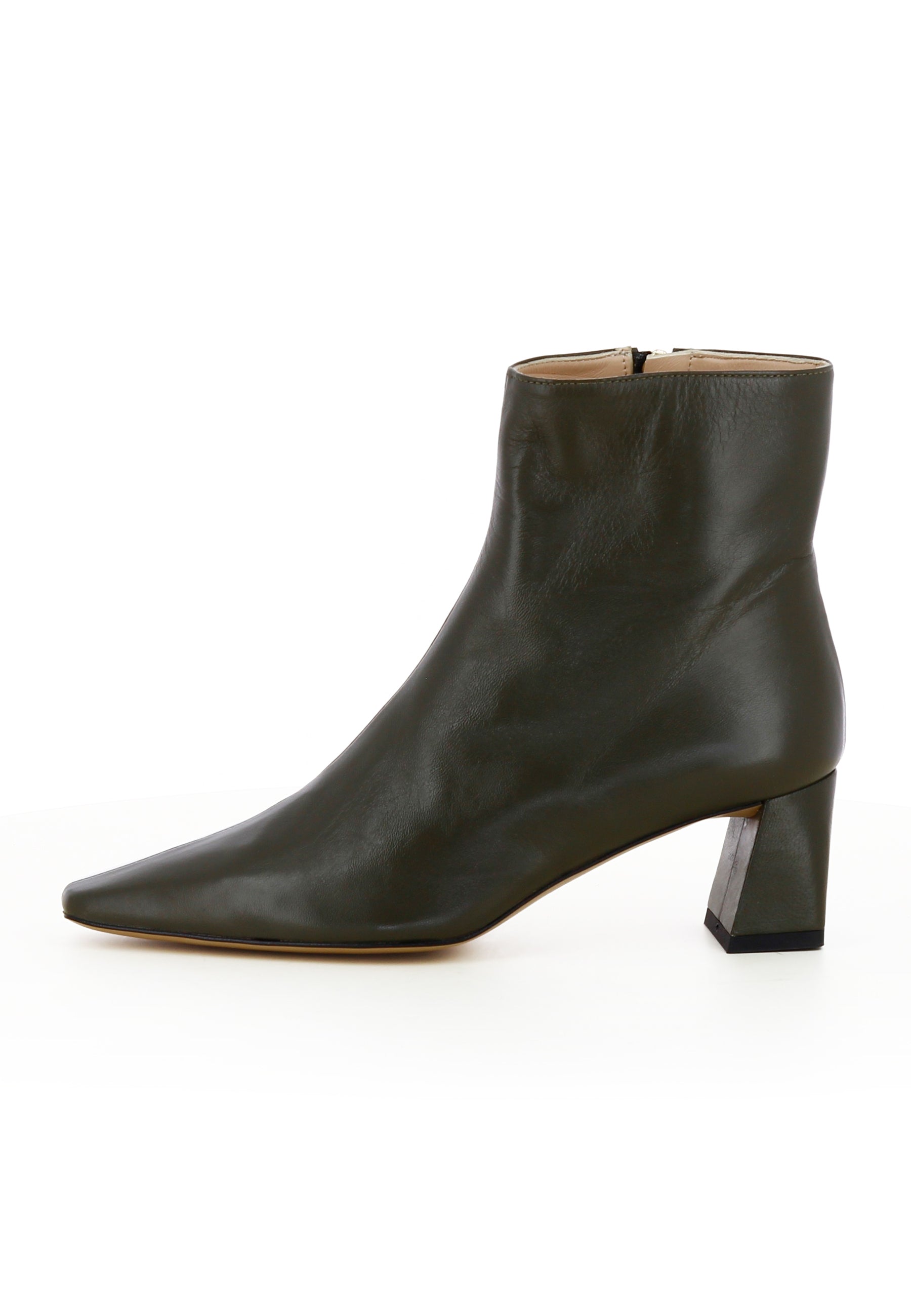 VANESSA Damen Stiefelette  -  Glattleder Olive