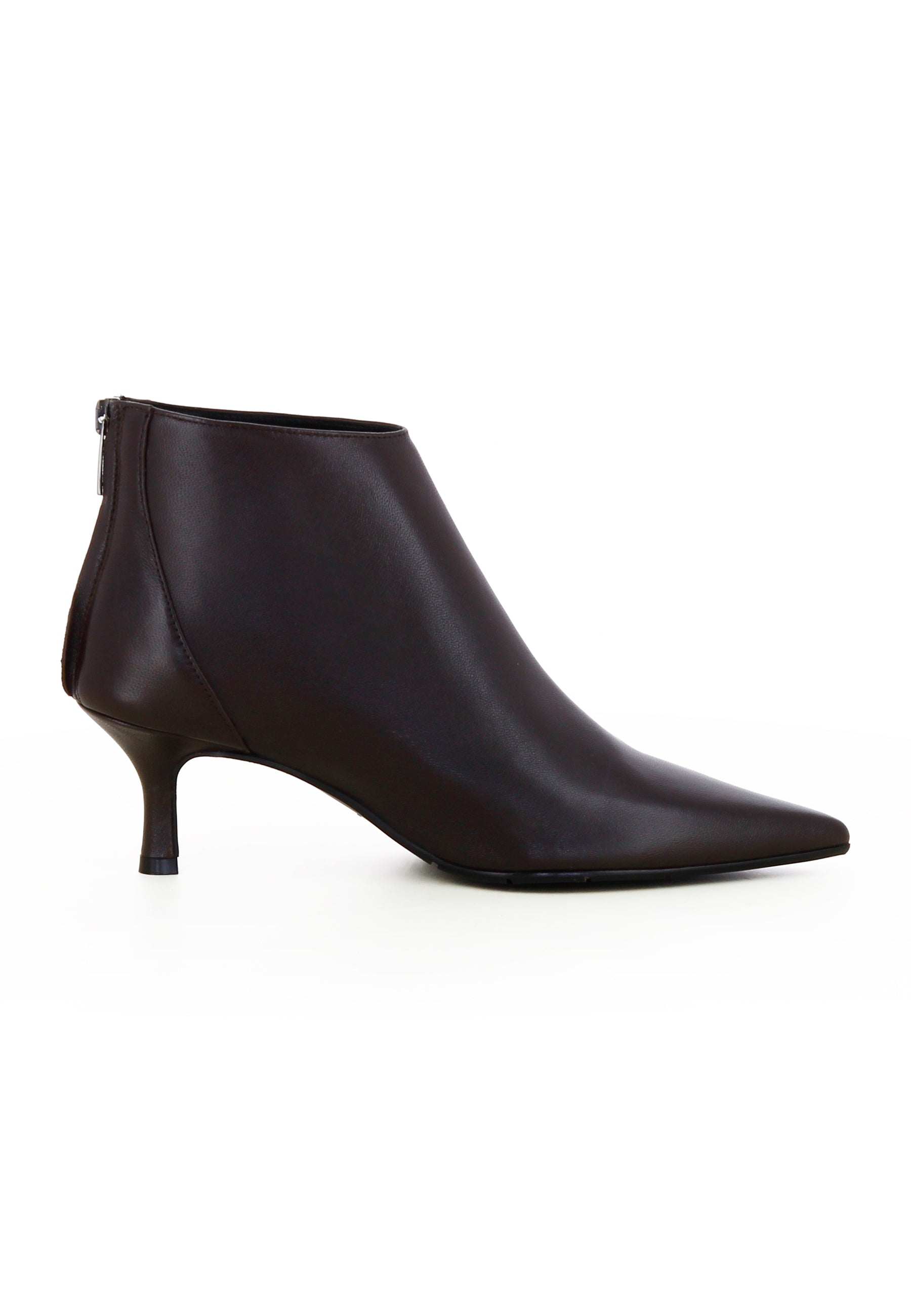 PERLA Damen Stiefelette  -  Glattleder Dunkelgrau