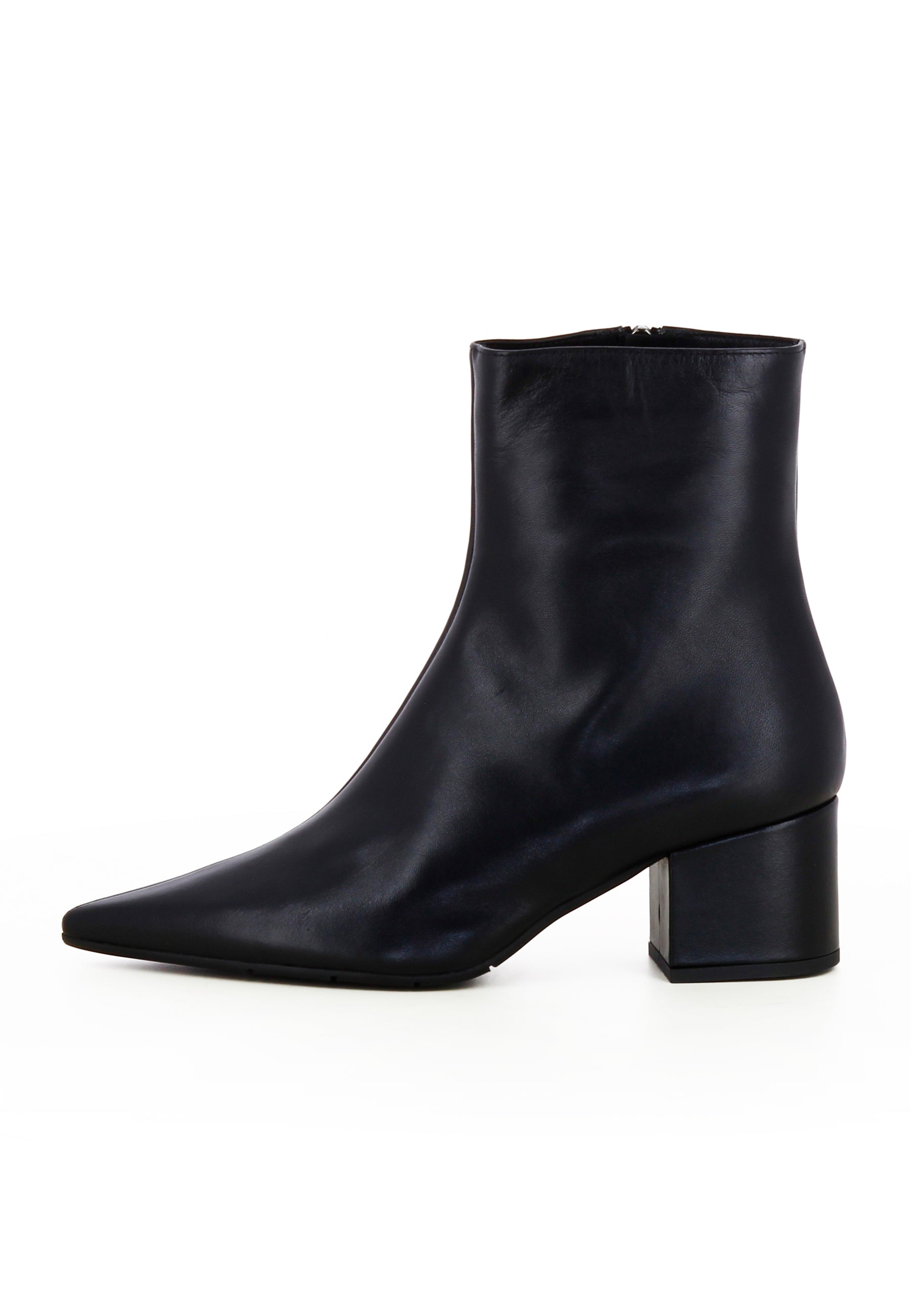 PERLA Damen Stiefelette  -  Glattleder Schwarz