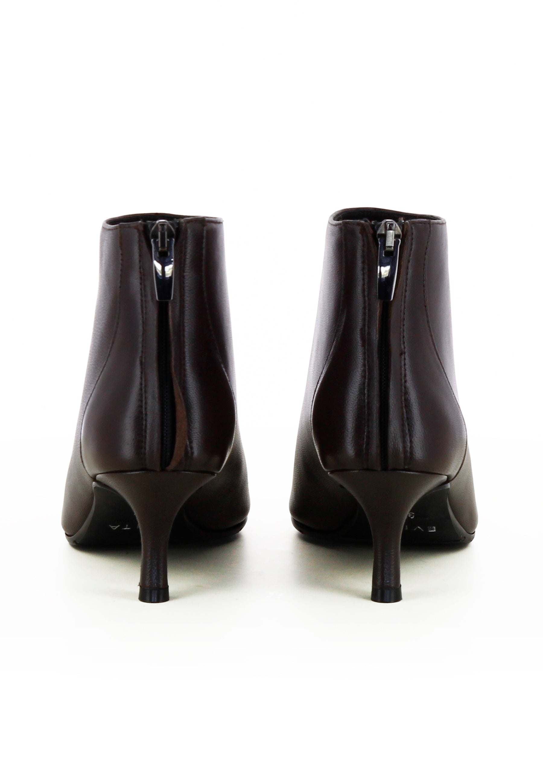 PERLA Damen Stiefelette  -  Glattleder Dunkelgrau