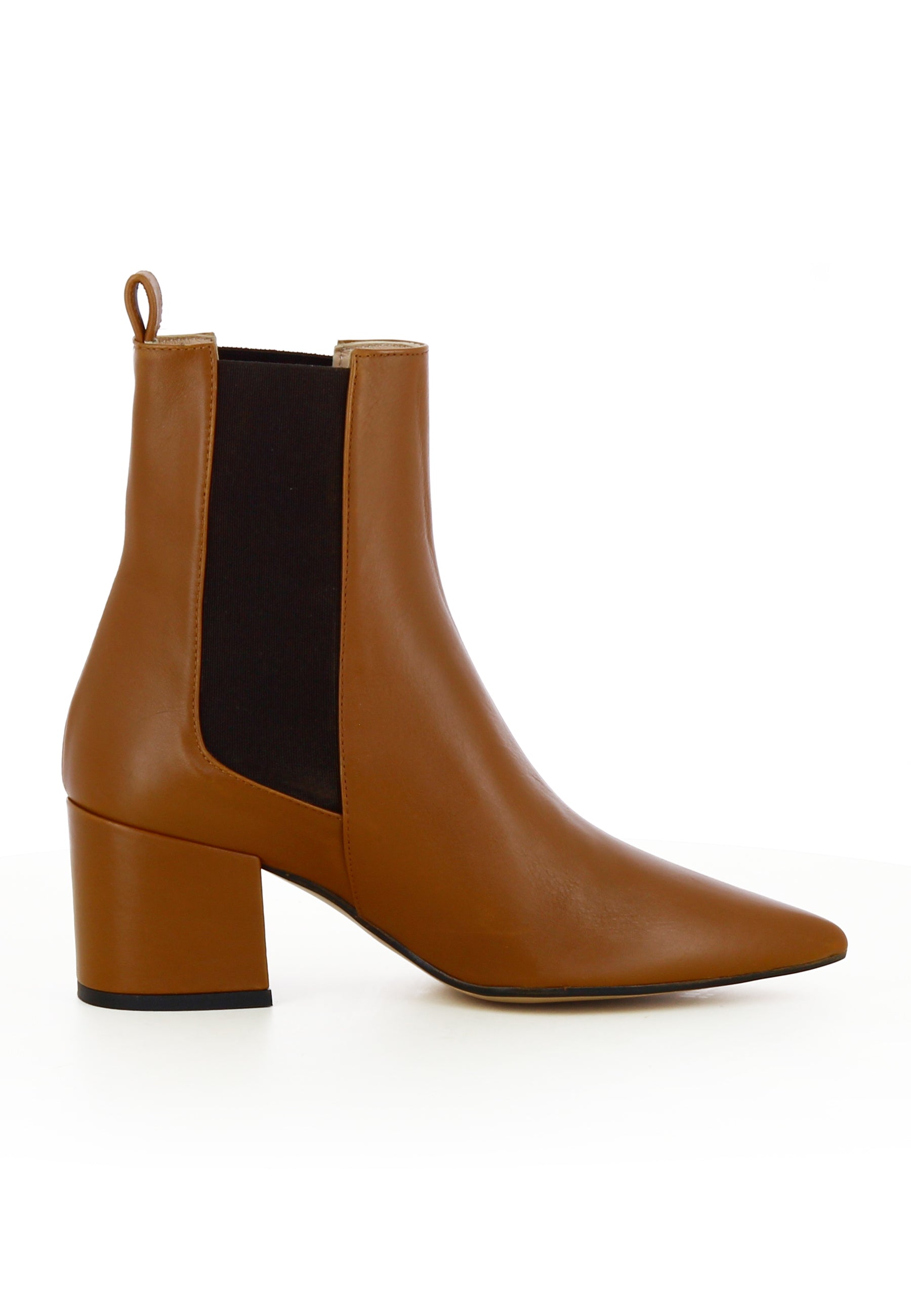 DARIANA Damen Stiefelette  -  Glattleder Cognac