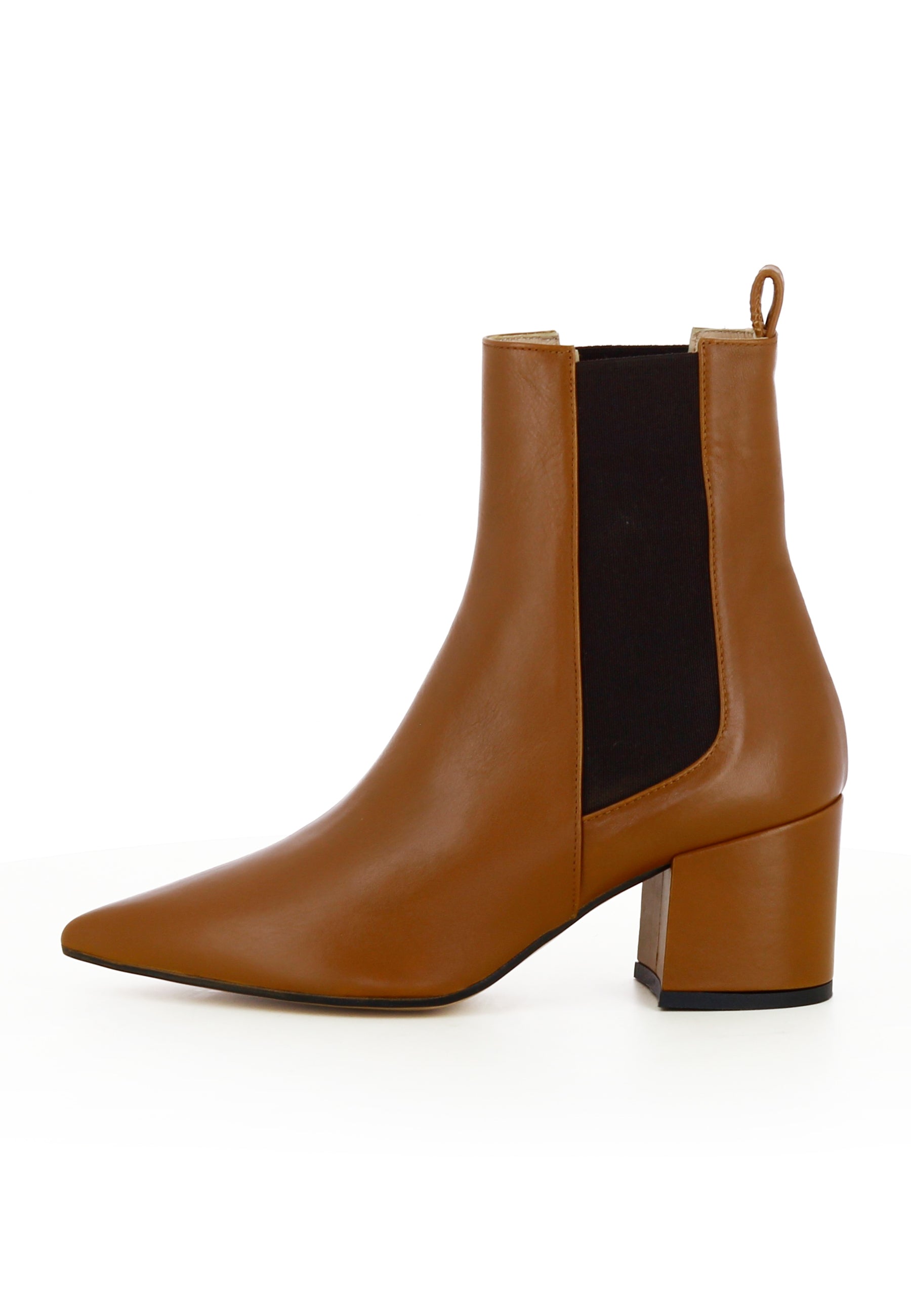 DARIANA Damen Stiefelette  -  Glattleder Cognac