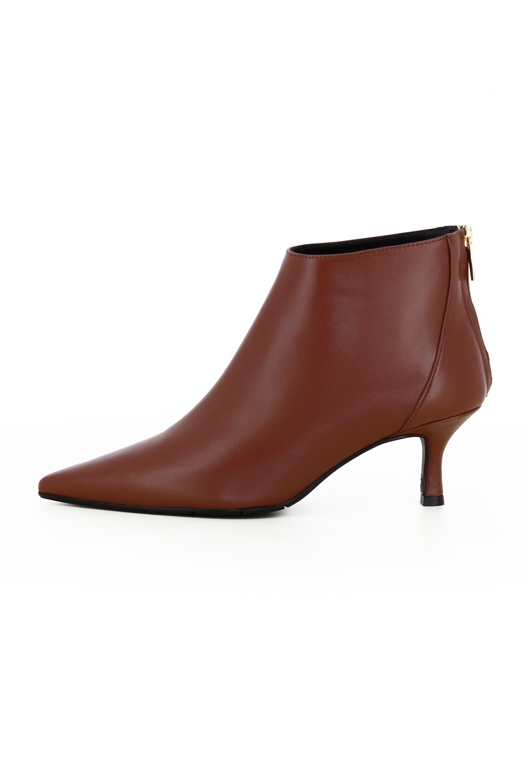 PERLA Damen Stiefelette  -  Glattleder Braun