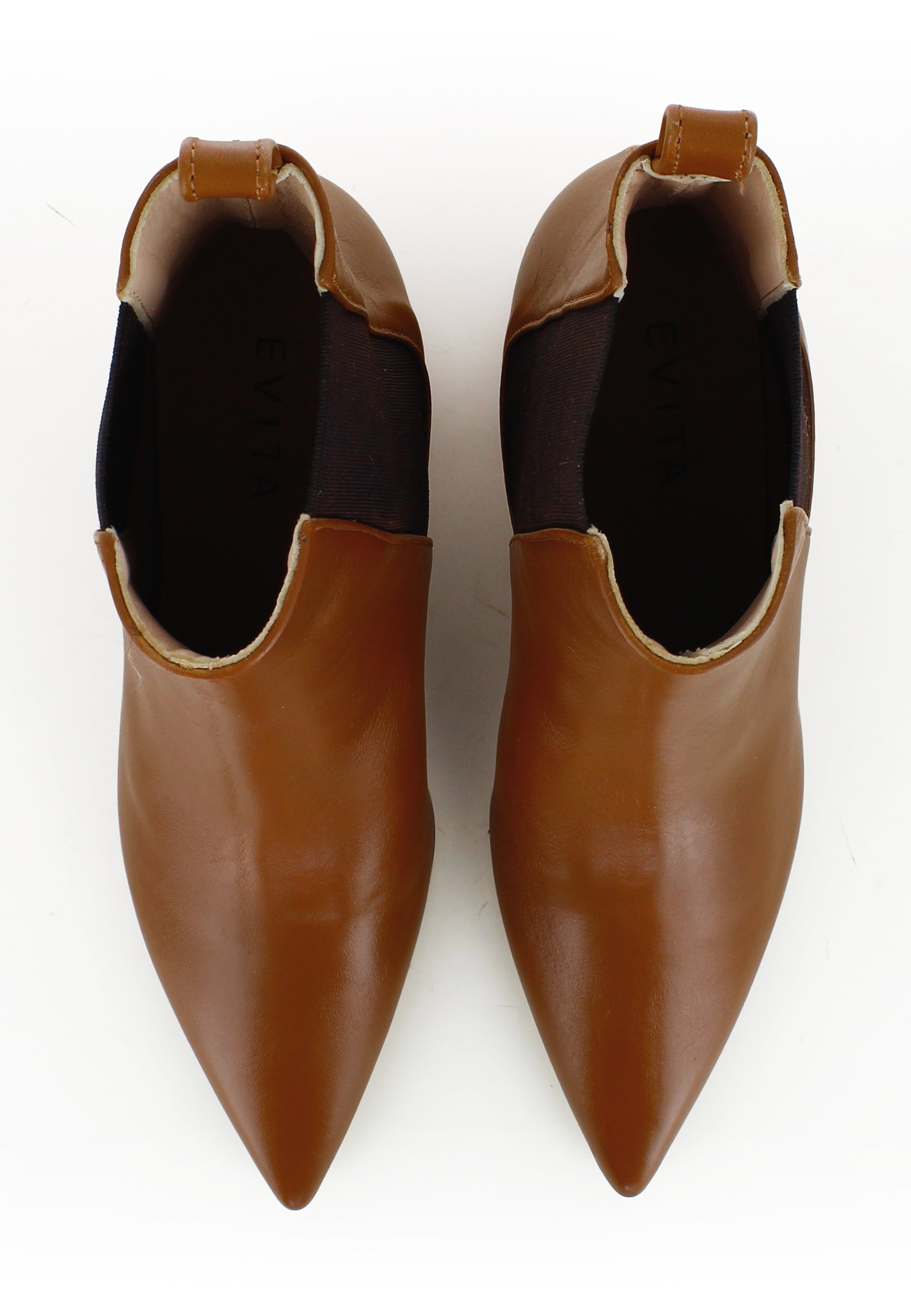 DARIANA Damen Stiefelette  -  Glattleder Cognac