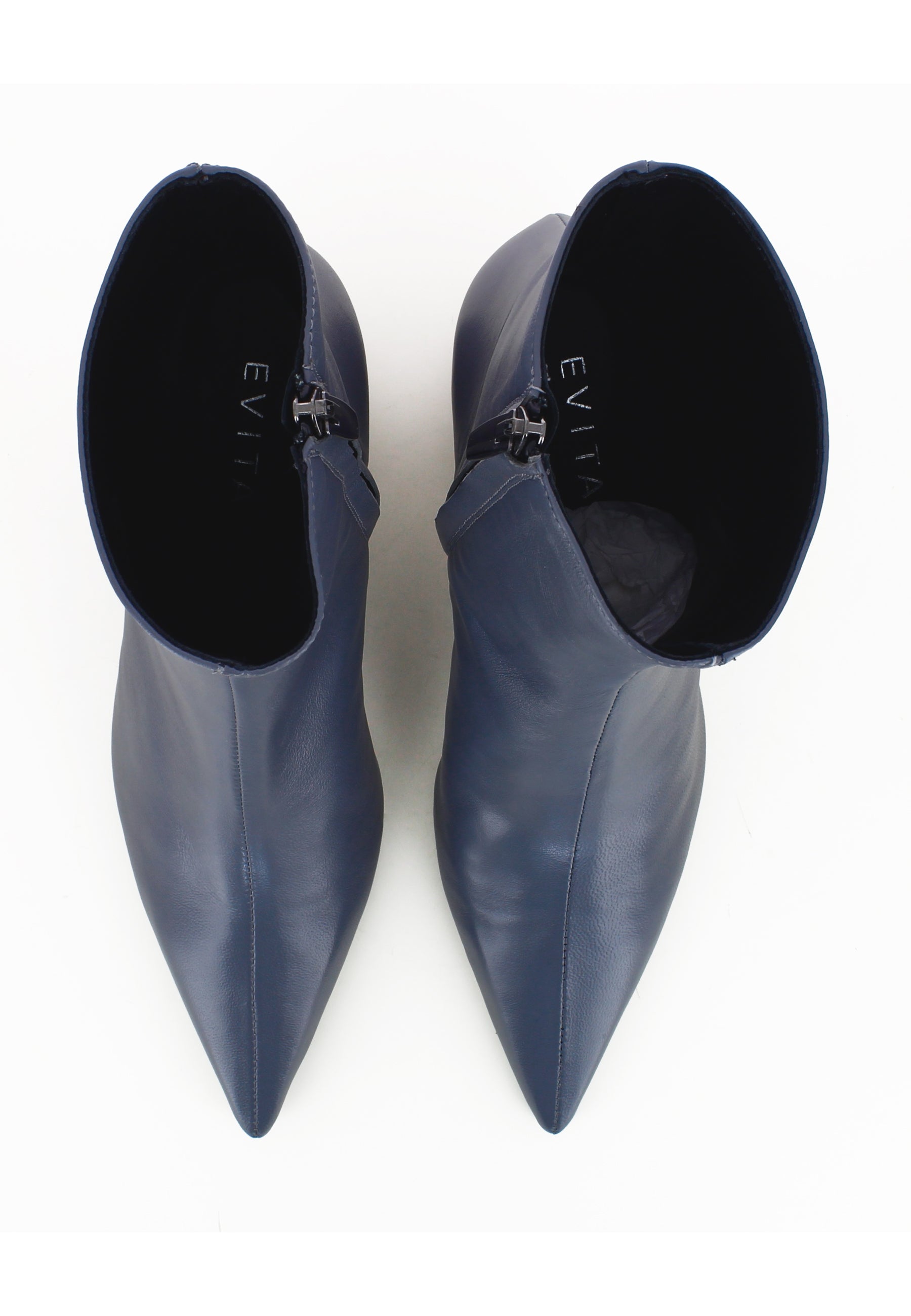 PERLA Damen Stiefelette  -  Glattleder Grau