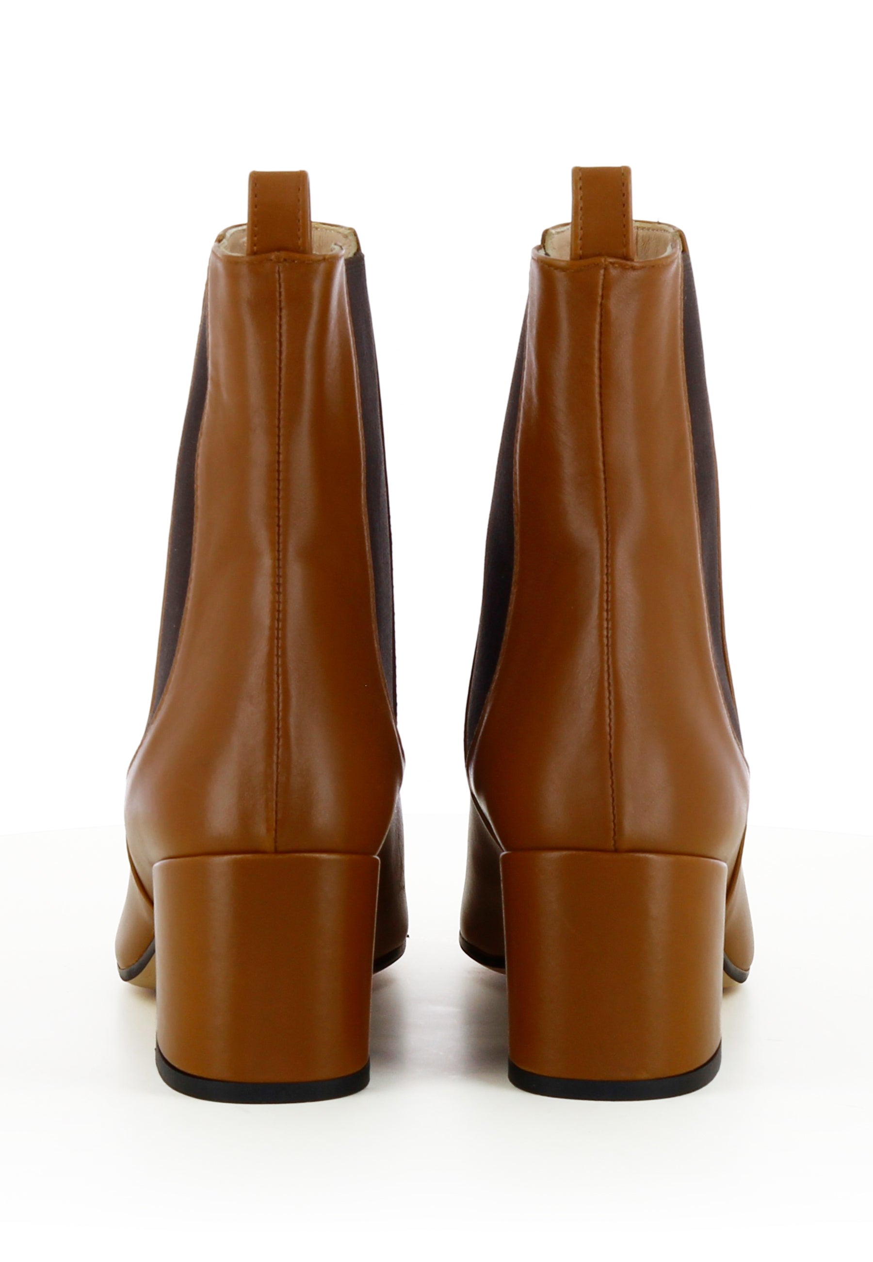DARIANA Damen Stiefelette  -  Glattleder Cognac