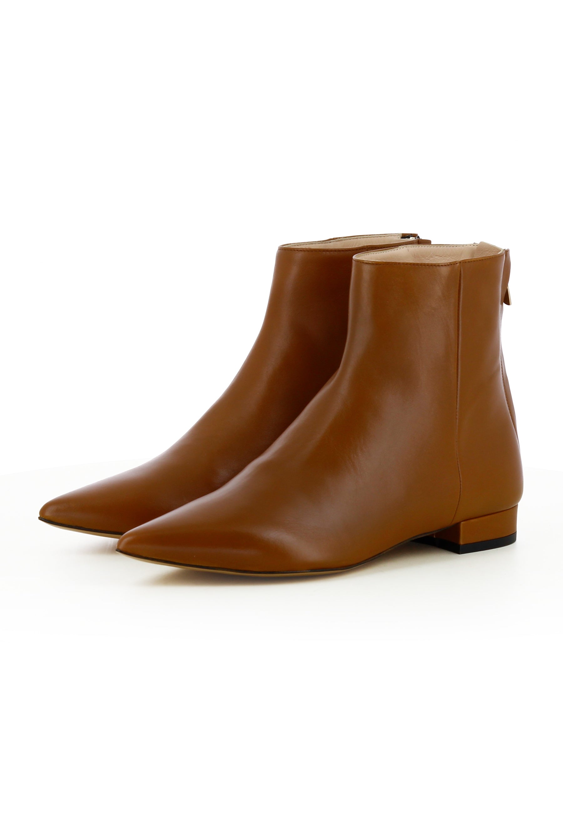 FRANCA Damen Stiefelette  -  Glattleder Cognac
