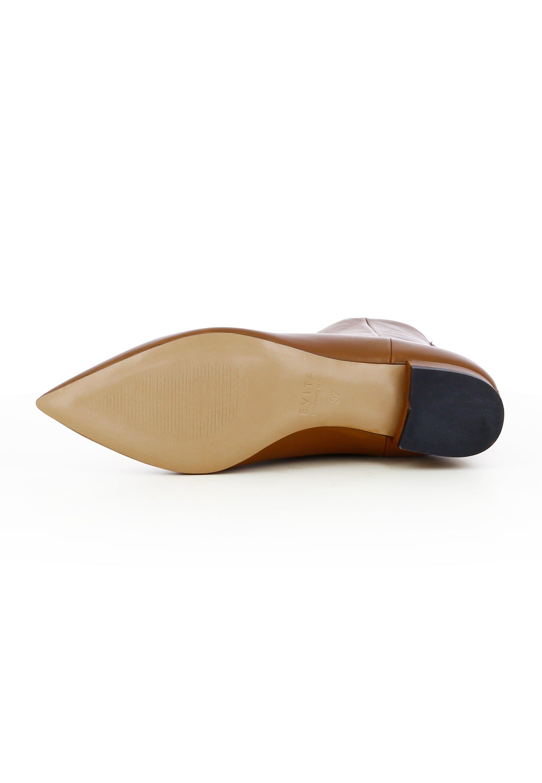 FRANCA Damen Stiefelette  -  Glattleder Cognac